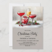 Holly Cocktails Christmas Party 招待状 (正面)
