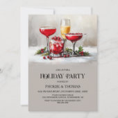 Holly Cocktails Holiday Party 招待状 (正面)