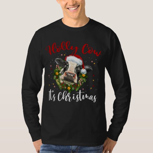 holly cow it's christmas T-shirt Tシャツ (正面)