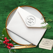 Holly Create Your Own Stamp Round Return Address ラバースタンプ