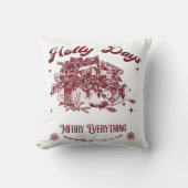 Holly Days Vintage Christmas クッション (正面)