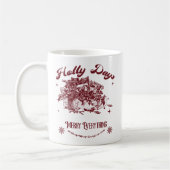 Holly Days Vintage Christmas コーヒーマグカップ (左)
