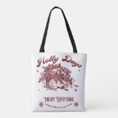 Holly Days Vintage Christmas トートバッグ (裏面)