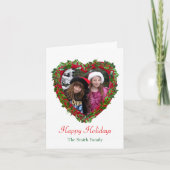 Holly Heart Holiday Card カード (正面)