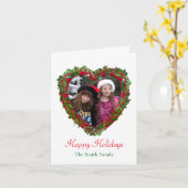 Holly Heart Holiday Card カード (黄色い花)