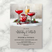 Holly Holiday Cocktail Party 招待状