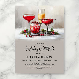 Holly Holiday Cocktail Party 招待状