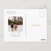 HOLLY Holiday Winter Photo Save The Dateはがきを保存 ポストカード (裏面)