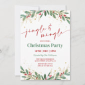 Holly Jingle and Mingle Christmas Party 招待状 (正面)