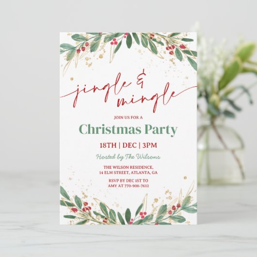 Holly Jingle and Mingle Christmas Party 招待状 (スタンド正面)