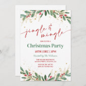 Holly Jingle and Mingle Christmas Party 招待状 (正面/裏面)