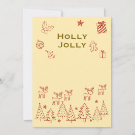 『Holly Jolly』トナカイのかわいいクリスマスカード♡ シーズンカード