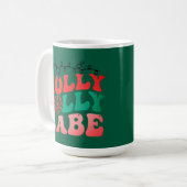 Holly Jolly babe Christmas Mug コーヒーマグカップ (正面左)