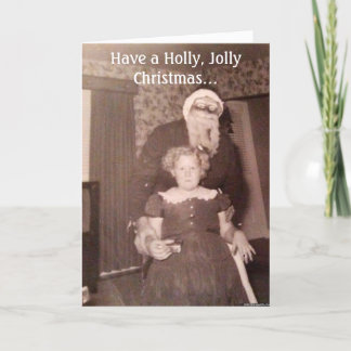 Holly Jolly Christmas Creepy Santa Card サンキューカード