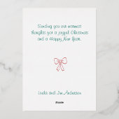 Holly Jolly Christmas Foil Holiday Card Green 箔シーズンカード (裏面)