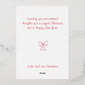 Holly Jolly Christmas Foil Holiday Card Red 箔シーズンカード (裏面)