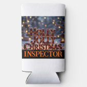 Holly Jolly Christmas Inspector Fun スリム缶クーラー (裏面)