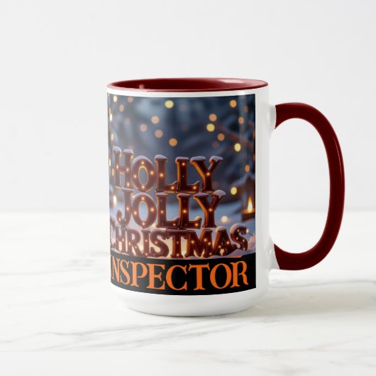Holly Jolly Christmas Inspector Keepsake マグカップ (右)