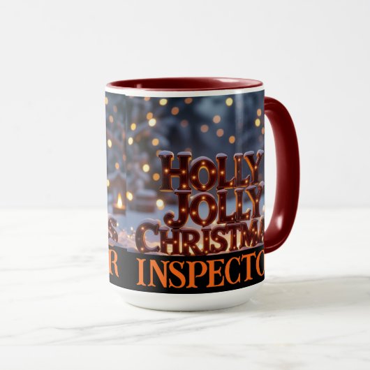 Holly Jolly Christmas Inspector Keepsake マグカップ (正面右)