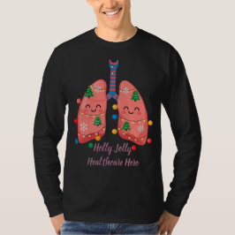 Holly Jolly Christmas Lungs for Healthcare T-Shirt Tシャツ
