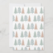 Holly Jolly Christmas Minimalist Boho Trees シーズンカード (裏面)