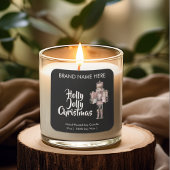 Holly Jolly Christmas | Modern Candle Labels スクエアシール