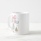 Holly Jolly Christmas Nutcracker Coquette Preppy コーヒーマグカップ (正面左)