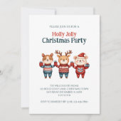 Holly Jolly Christmas Party Invitation シーズンカード (正面)