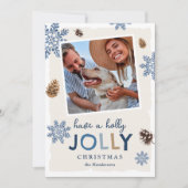 Holly Jolly Christmas Photo シーズンカード (正面)