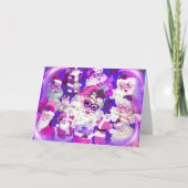 Holly Jolly Christmas Santa Greeting Card カード (正面)