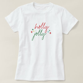 Holly Jolly Cute Colorful Script Christmas Tシャツ