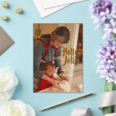 Holly Jolly family holiday photo beige year naboho アクリル招待状 (インサイチュ (ウェディング))