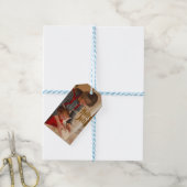 Holly Jolly family holiday photo beige year naboho ギフトタグ (より糸付き)