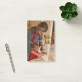 Holly Jolly family holiday photo beige year naboho ポストイット (オフィス)