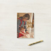 Holly Jolly family holiday photo beige year naboho ポストイット (デスク上)