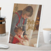 Holly Jolly family holiday photo beige year naboho 台座サイン (インサイチュ)