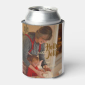 Holly Jolly family holiday photo beige year naboho 缶クーラー (缶正面)