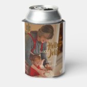 Holly Jolly family holiday photo beige year naboho 缶クーラー (缶裏面)