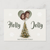 Holly Jolly Family Photo | Custom Holiday Card ポストカード (正面)