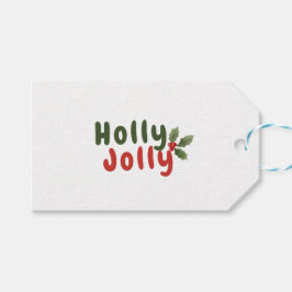 Holly Jolly – Festive Holiday Font with Holly Icon ギフトタグ