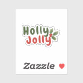 Holly Jolly – Festive Holiday Font with Holly Icon シール (シート)