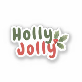 Holly Jolly – Festive Holiday Font with Holly Icon シール
