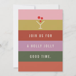 Holly Jolly Good Time party invitation 招待状