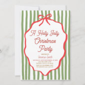 Holly Jolly Holiday Christmas Party Invitation 招待状 (正面)