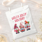Holly Jolly Holiday Gnomes フェイバーバッグ (クリップ留めされた状態)