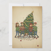 Holly Jolly Hysteria Ugly Sweater Christmas Party  招待状 (裏面)