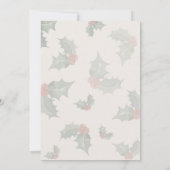 Holly Jolly ONE Christmas Vintage Balloon Birthday 招待状 (裏面)