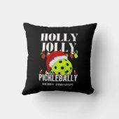 HOLLY JOLLY PICKLEBALLY クリスマス クッション (裏面)