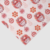 Holly Jolly Santa Vibes Pink Retro Holiday 薄葉紙 (詳細)