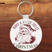 Holly Jolly Vintage Christmas キーホルダー (正面)